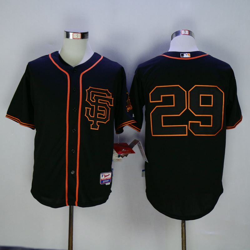 Men San Francisco Giants 29 No name Black MLB Jerseys